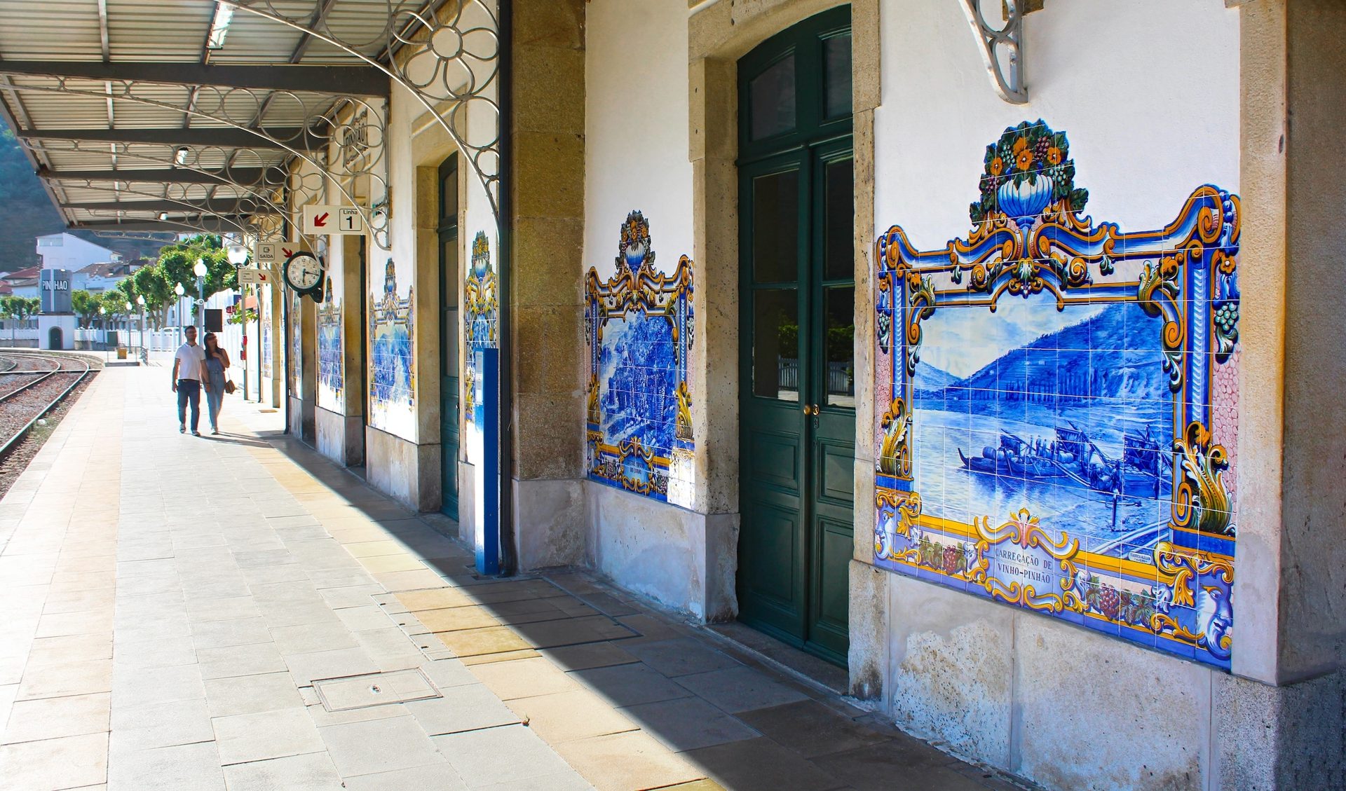 Azulejo panels at Pinhão station, Douro