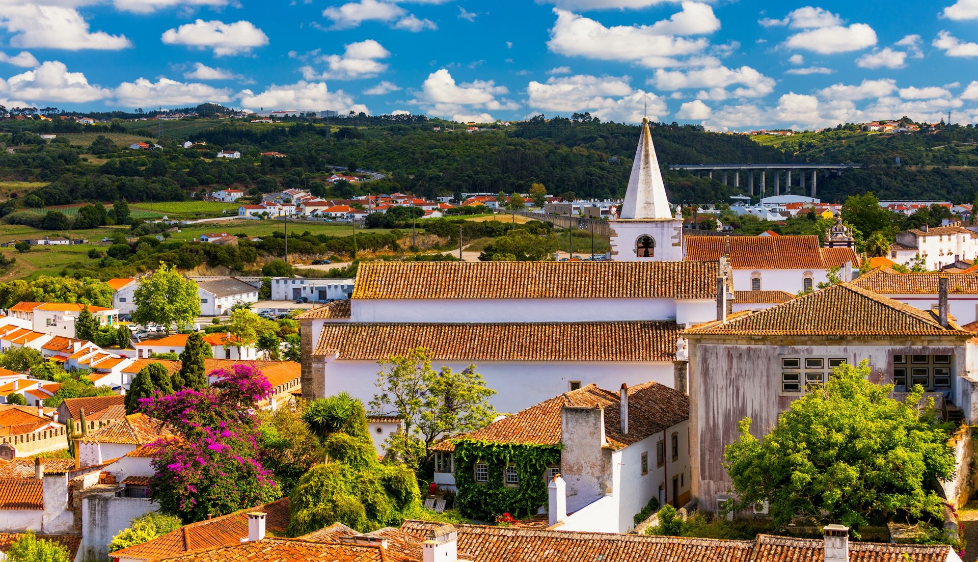 Tejados y campanario de Óbidos