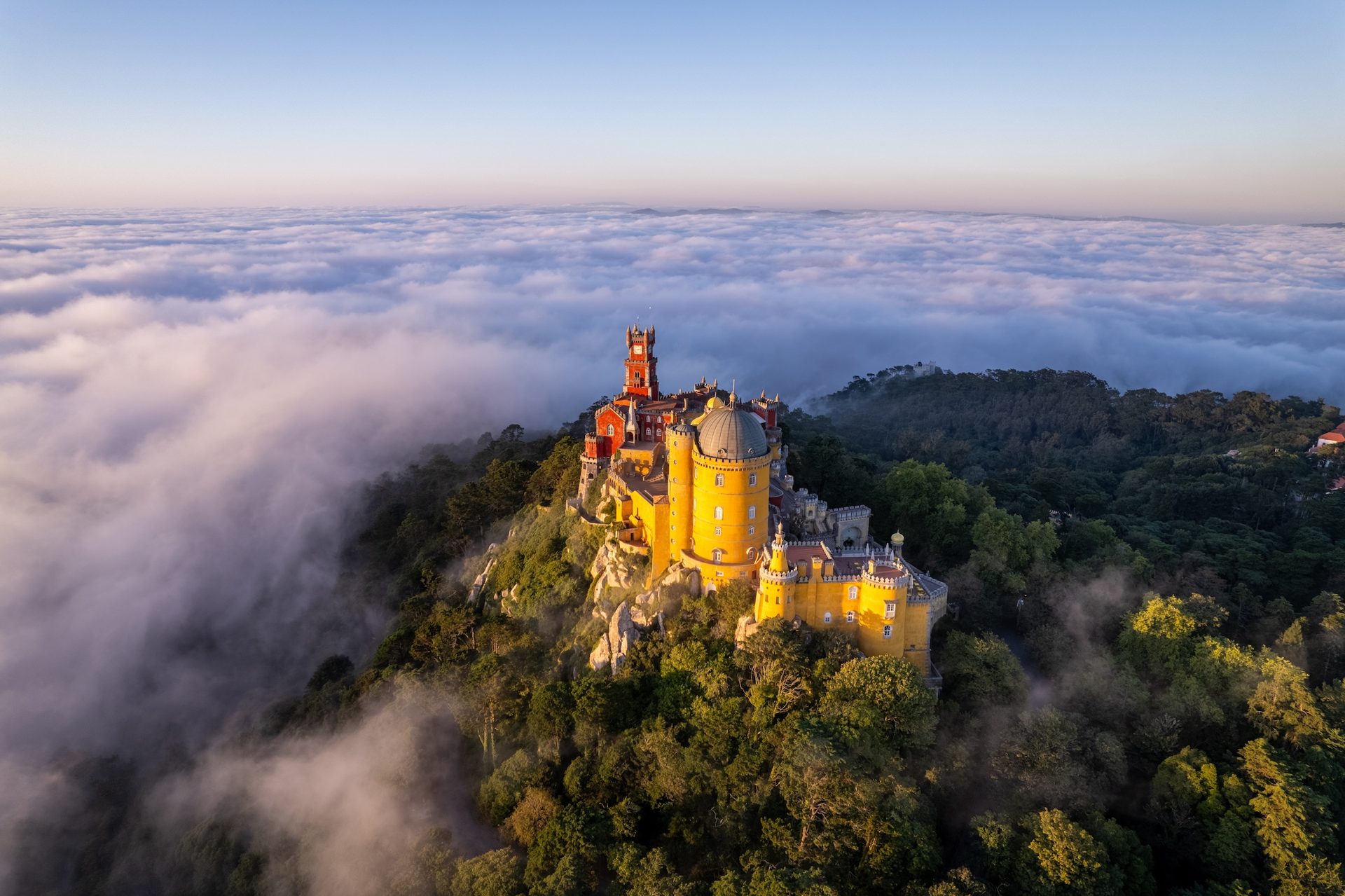 Pena Palace rising above the morning mist