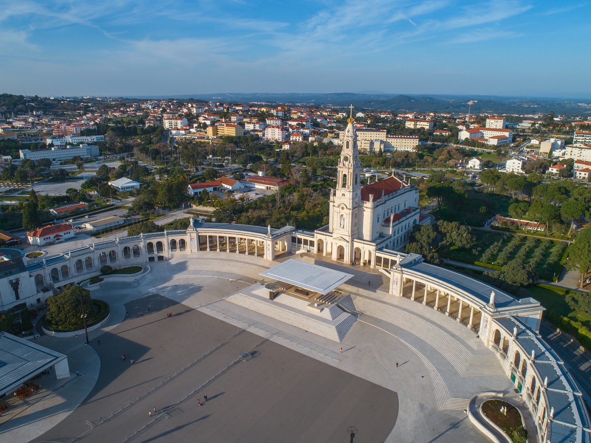 Aerial view of the Sanctuary of Fátima