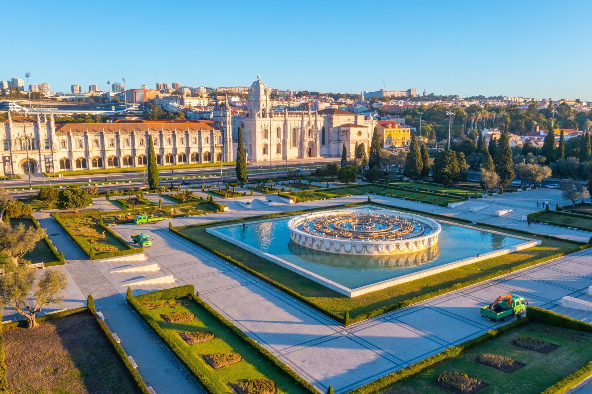 Jerónimos Monastery in Belém from above